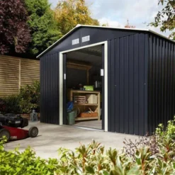 Rowlinson 10 X 8 Trentvale Metal Apex Shed -PlantMates Shop tv108apxdg trentvale10x8apexdg 04 1 jpg