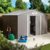 Rowlinson 10 X 8 Trentvale Metal Apex Shed -PlantMates Shop tv108apxlg trentvale10x8apexlg 02 1 jpg