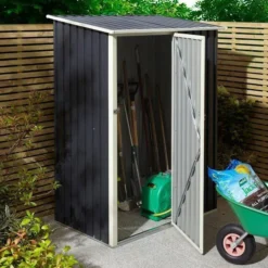 Rowlinson Trentvale 5 X 3 Metal Pent Shed -PlantMates Shop tv53pendg trentvale5x3pentdg 01 jpg