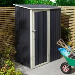 Rowlinson Trentvale 5 X 3 Metal Pent Shed -PlantMates Shop tv53pendg trentvale5x3pentdg 02 jpg